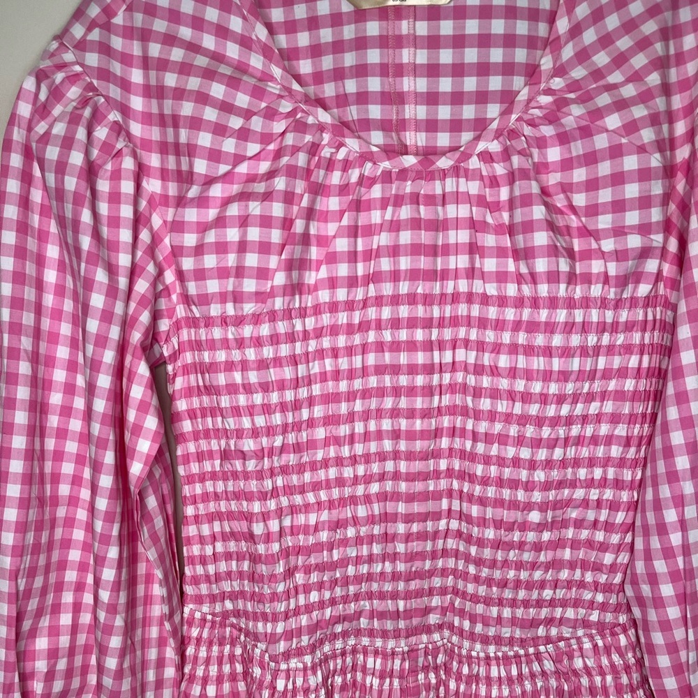 Wayward Fancies Smocked Gingham Puff Sleeve Dress Size Medium - Picture 5 of 11